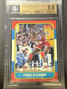 1986 Fleer Hakeem Akeem Olajuwon # 82 BGS 9.5 - Bild 1 von 2