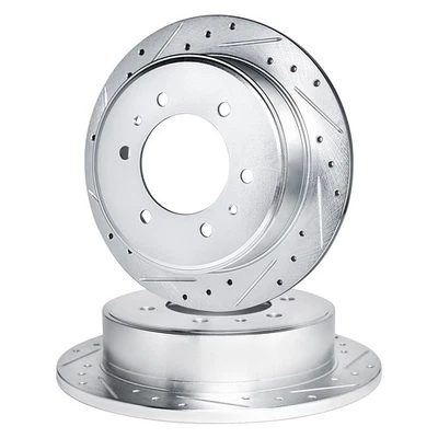 For Isuzu Trooper 88-91 R1 Concepts Drilled & Slotted Rear Brake Rotor Set - Imagem 1 de 3