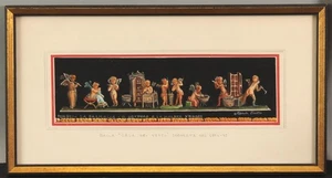 Signed Italian M. Cirillo Cherub Pompeii Pharmacy Apothecary Watercolor Painting - Picture 1 of 10