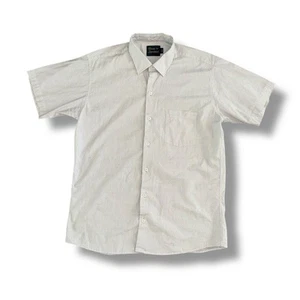 Texas Standard Short Sleeve Button Up Shirt Men’s Medium Geometric Texture Grey - Picture 1 of 6