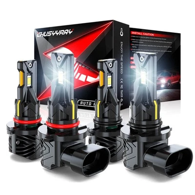 适用于雪佛兰 Express 2500 3500 1996 - 2019 组合 9005 9006 LED 车头灯灯泡 — 第 1/4 张图片