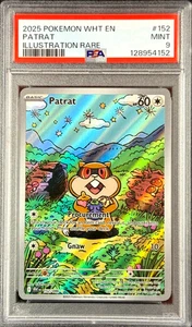 2025 POKÉMON WHITE FLARE EN PATRAT ILLUSTRAZIONE RARA #152 MINT 💎 PSA 9 - Foto 1 di 6