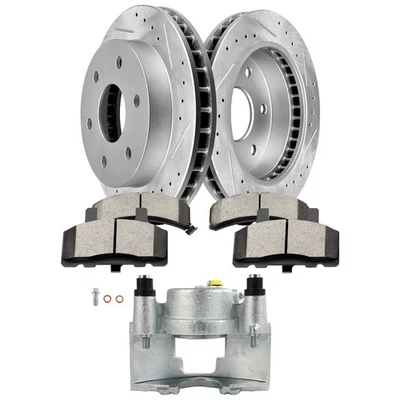 Pinza de freno delantera L+R (7) para GMC K1500 1994-1998 rotores pastillas de freno Foto 1 de 4