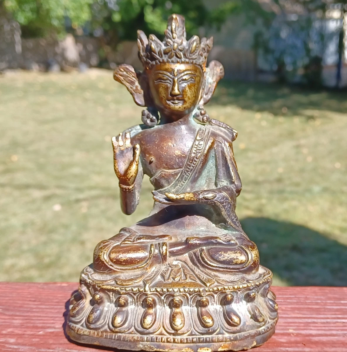 古董，阿弥陀如来像，中国清時代，古铜製，旧家藏出。 古董，阿弥陀如来像，中国清時代，古铜製，旧家藏出。