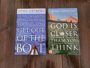 Lot 2 John Ortberg Books, HCDJ, Walk On Water, God Is Closer Than You Think - Picture 1 of 6