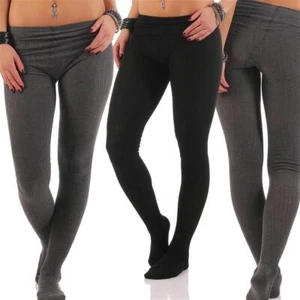 3-Pack Strumpfhosen Baumwolle Gestrickte Strümpfe Warm Gestreiften Gr. 36 38 40 - Bild 1 von 10