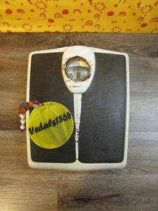 DETECO Vintage Retro Bathroom Scale Cream up to 250 Lbs - Picture 1 of 11
