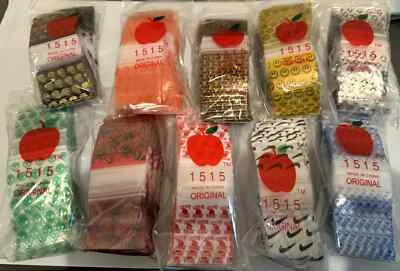 10,000pcs APPLE 1515 DIME BAGS -PREMIUM PATTERNS MIX! (10 styles x 1000 baggies) - Image 1 of 2