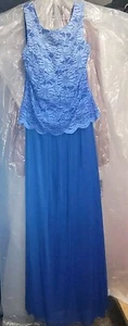 Vestido azul sin mangas Lenovia para mujer con chaqueta talla grande - Imagen 1 de 16