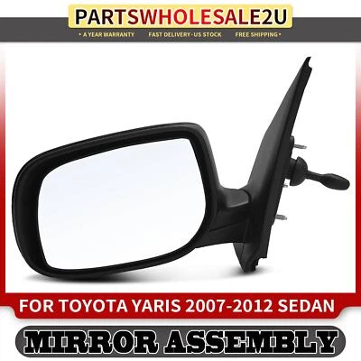 Espejo retrovisor remoto manual izquierdo conductor para Toyota Yaris 2007 2008 2009 2010-2012 sedán Foto 1 de 4