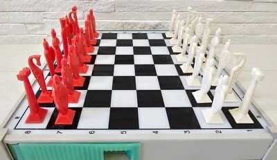 Rare Vintage Chess Set Souvenir Moscow 1985 Soviet Plastic Tournament USSR Chess - Image 1 of 4