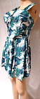 Nwt Bathing Suit 3Xl Green Floral One-Piece Womens Swimdress Cocopear