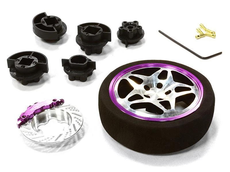 Dual 5 Spoke Steering Wheel Set for Most HPI, Futaba, Airtronics, Hitec & KO - Image 1 of 1