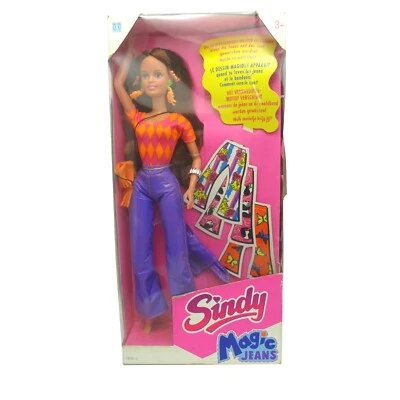 1993 hasbro International  Magic Jeans Sindy Brunette Doll New in worn Box - Image 1 of 4