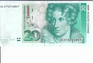 20 Deutsche Mark - 1.Oktober 1993 - DM Schein - Bundesbank - DL5752168K7 - Bild 1 von 2