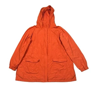 Eileen Fisher Bonded Organic Cotton Nylon Jacket Women 1X Hood Lined Full Zip - Picture 1 of 8