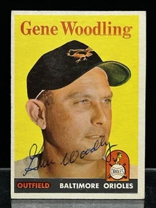1958 Topps Gene Woodling #398 Autographed EX Quality - Picture 1 of 3