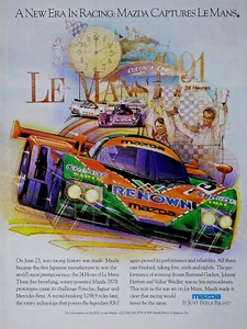 Mazda 787B Wins Le Mans 91 VTG B Gachot J Herbert V Weildler Original Print Ad - Picture 1 of 8