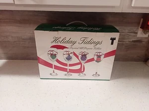 Holiday Time Christmas Stemware Wine Glasses Set of 12 Hand Painted - Picture 1 of 3