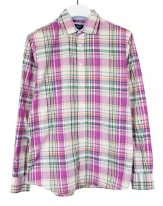 Camisa HACKETT Madras Tartán Calce A Medida Para Hombre GRANDE Abotonada A Cuadros - Imagen 1 de 9