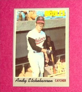 1970 Topps Baseball Card #213 Andy Etchebarren