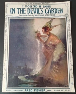 Sheet Music "I Found A Rose In the Devils Garden" 1921 Willie Raskin Fred Fisher - Picture 1 of 4