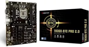 BIOSTAR TB360-BTC PRO 2.0 Motherboard Intel B360 LGA 1151 DDR4 Core ATX M.2 VGA - Picture 1 of 5