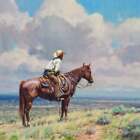 Martin Grelle - chasseur de vaches de l'ouest du Texas - giclée en toile S/N - 36 X 36 - COMME NEUF