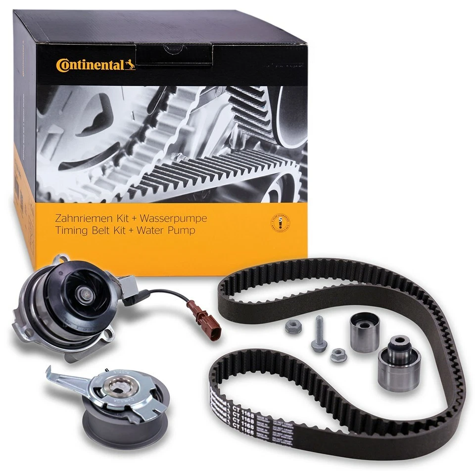 ZAHNRIEMENSATZ CONTINENTAL +WASSERPUMPE FÜR AUDI SEAT SKODA VW 1.6 2.0 TDI - Bild 1 von 4