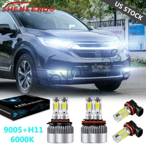 For Honda CR-V CRV 2015-2020 6000K LED Headlight Hi Low Beam Fog Light Bulb Kits - Foto 1 di 10