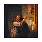Rembrandt Samson Threatened His Father Law Large Wall Art Print Square 24X24