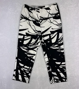 Lafayette 148 Pants Womens 6 Petite Black White Cotton Blend Stretch Comfort - Picture 1 of 14