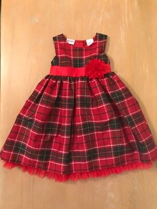Blueberi Boulevard Girls Christmas Dress Sleeveless Red Plaid Size 4 - Picture 1 of 7
