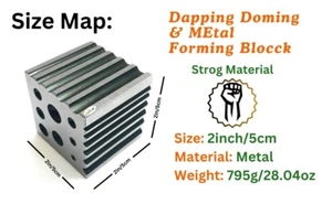 Steel Dapping Block Groove Line Jewelry Tool Metal Forming Swage Block - Picture 1 of 9