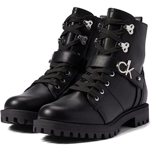 Gavin Black Calvin Klein Ankle Combat Boots - Picture 1 of 2