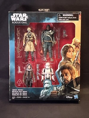 Star Wars Rogue One Jedha Revolt 4 Pack Jyn Saw Edrio Hovertank 3.75" Figure New - Image 1 of 4
