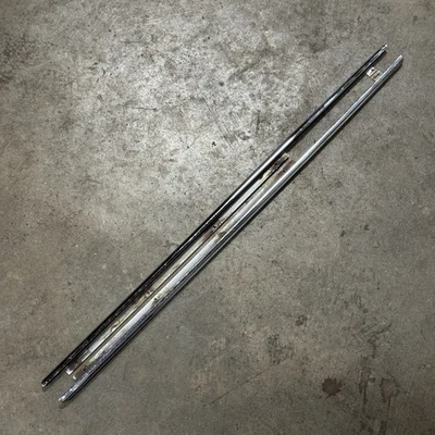 Porsche 356 B C Coupe Door Top Outer Trim Pair LEFT & RIGHT Original Chrome - Image 1 of 4