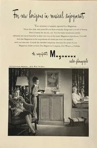 Magnavox 1948 anuncio impreso radio fonógrafo Berkeley New Horizons disfrute musical - Imagen 1 de 2
