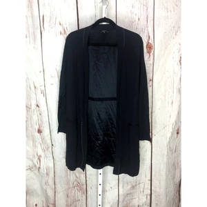 Lafayette 148 NY jersey knitted black tunic cardigan - Picture 1 of 8