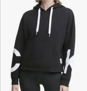 Calvin Klein Sweatshirt Women's Performance Fleece Hoodie Black 3X Plus Size - Picture 1 of 8