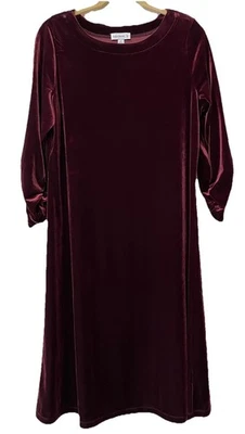 Susan Graver женщин бархата платье размер средний бордовый шик праздник вечеринки шикарный - Изображение 1 из 4