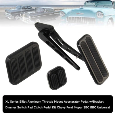 Universal Gas Throttle Pedal Kit For Hot Street Rod Chevy Ford Hot Rod Rat Mopar - Image 1 of 4