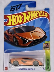 2023 Hot Wheels 163/250 HW Exotics 1/10 LAMBORGHINI SIAN FKP 37 Orange Gray J5 - Picture 1 of 8