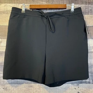 NWT INC Regular Fit Black Pull On Shorts XL Office Minimalist Business Casual - Picture 1 of 6