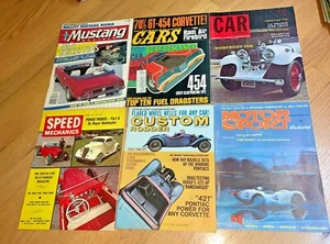 6 Hot Rod / Mustang / Motor Sports / Car Classics Magazines 1959 through 1973 - Picture 1 of 12