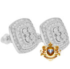 Men's Ladies Real Genuine Diamonds 0.35 Cwt 12mm Earrings Stud 10K Gold Finish