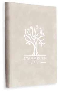 A5+  Stammbuch der Familie Sanri Stammbuch Grau Samt Silber incl. Hüllen - Bild 1 von 8