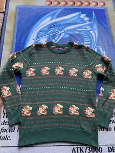 Legend Of Zelda Link Nintendo Official Holiday Knit Sweater Christmas 8Bit Sz L - Picture 1 of 6
