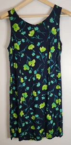 KATIES Sleeveless Floral Dress Size 12 Navy Green - Picture 1 of 7