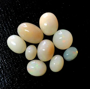 39.60 Ctw Natural Ethiopian White Fire Opal Cabochon Welo Fire Opal Gemstone - Picture 1 of 5
